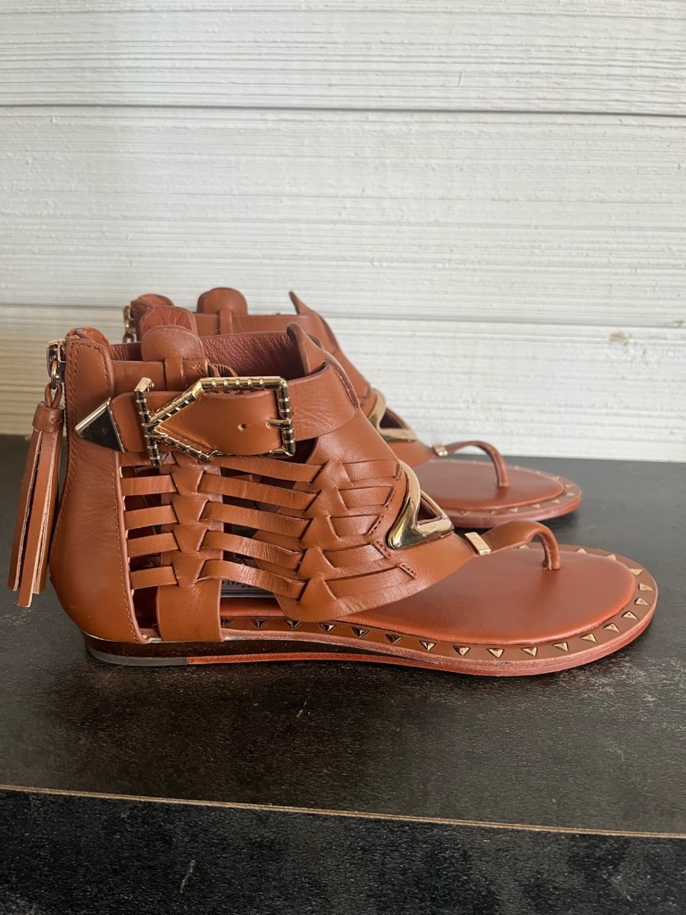 NEW Ivy Kirzhener Bella Trix Sandal size 6 women’s shoes brown gold - Picture 6 of 10